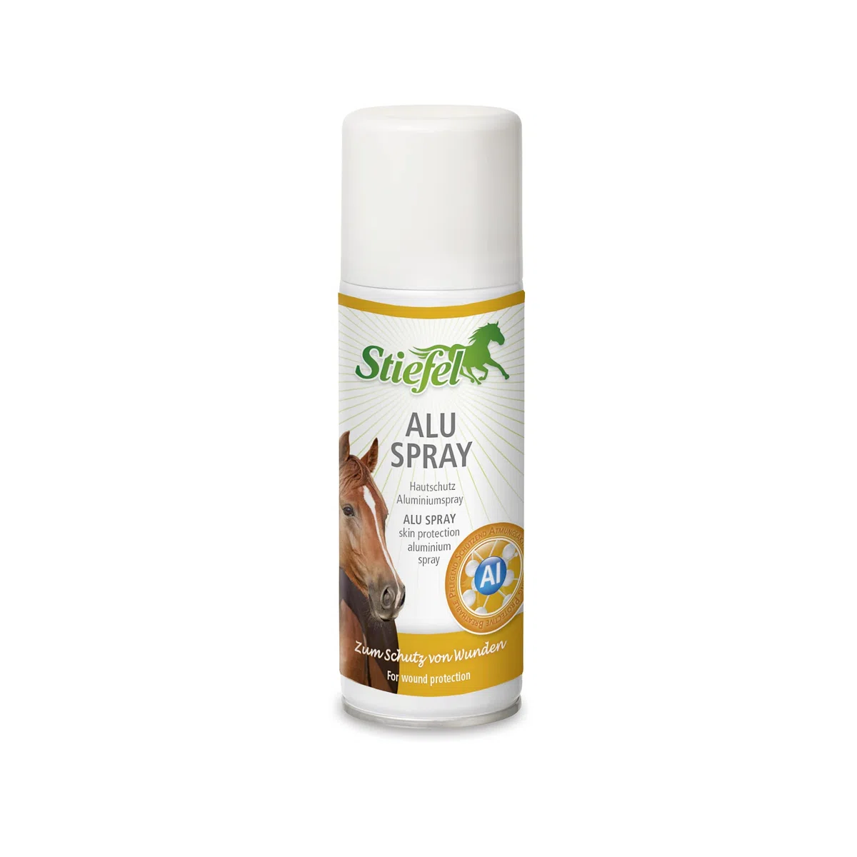 Stiefel Aluspray pour Chevaux - Spray de Protection des plaies avec Particules d'aluminium - Forme Une Couche protectrice Respirante - Favorise la cicatrisation des plaies - Brume Fine - 200 ML