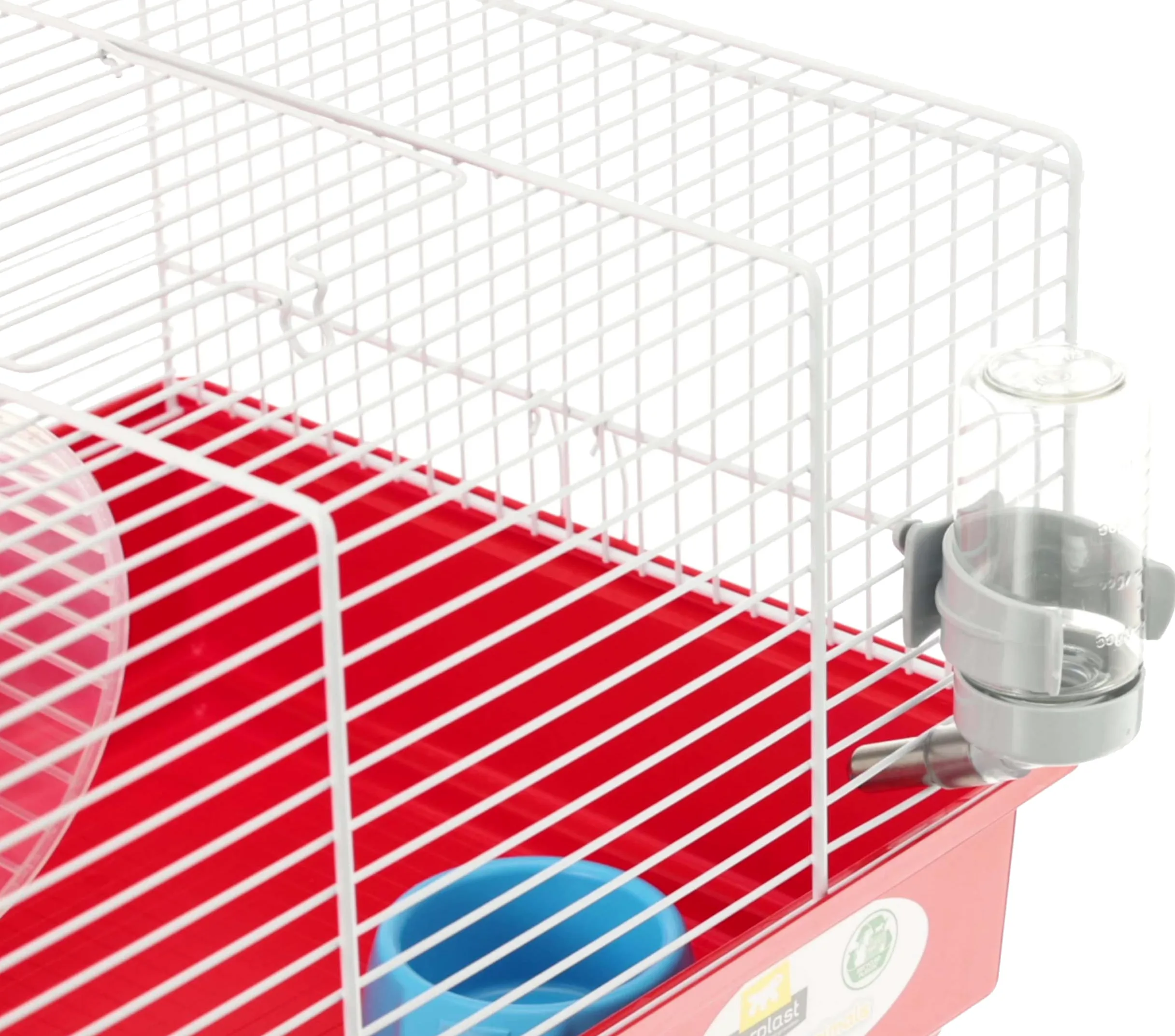 Ferplast Cage pour Hamsters Petits Rongeurs CRICETI 9,Cage Hamster en Plastique, Accessoires Inclus: Roue Hamster, Biberon, Maison Hamster, Mangeoire 46 x 29,5 x h 23 cm.