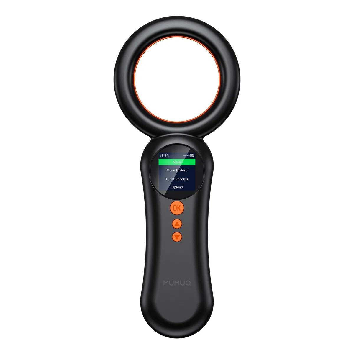 Lecteur de Puce électronique pour Animaux, Compatible FDX-B (ISO11784/85) et EMID – Scanner Puce Chien Chat NAC avec mémoire intégrée pour 500 enregistrements et écran LCD 1,44 Pouce