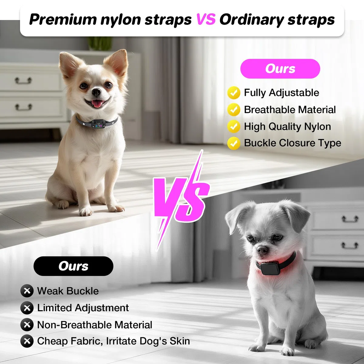 Collier Anti Aboiement Chiens - Rechargeable Anti Aboiement Collier Dressage Pour Petits Chien Avec 3 Modes Son/Vibration, 7 Niveaux De Sensibilité, Étanche IP67 Pour Petits Moyen Chiens (Gris)
