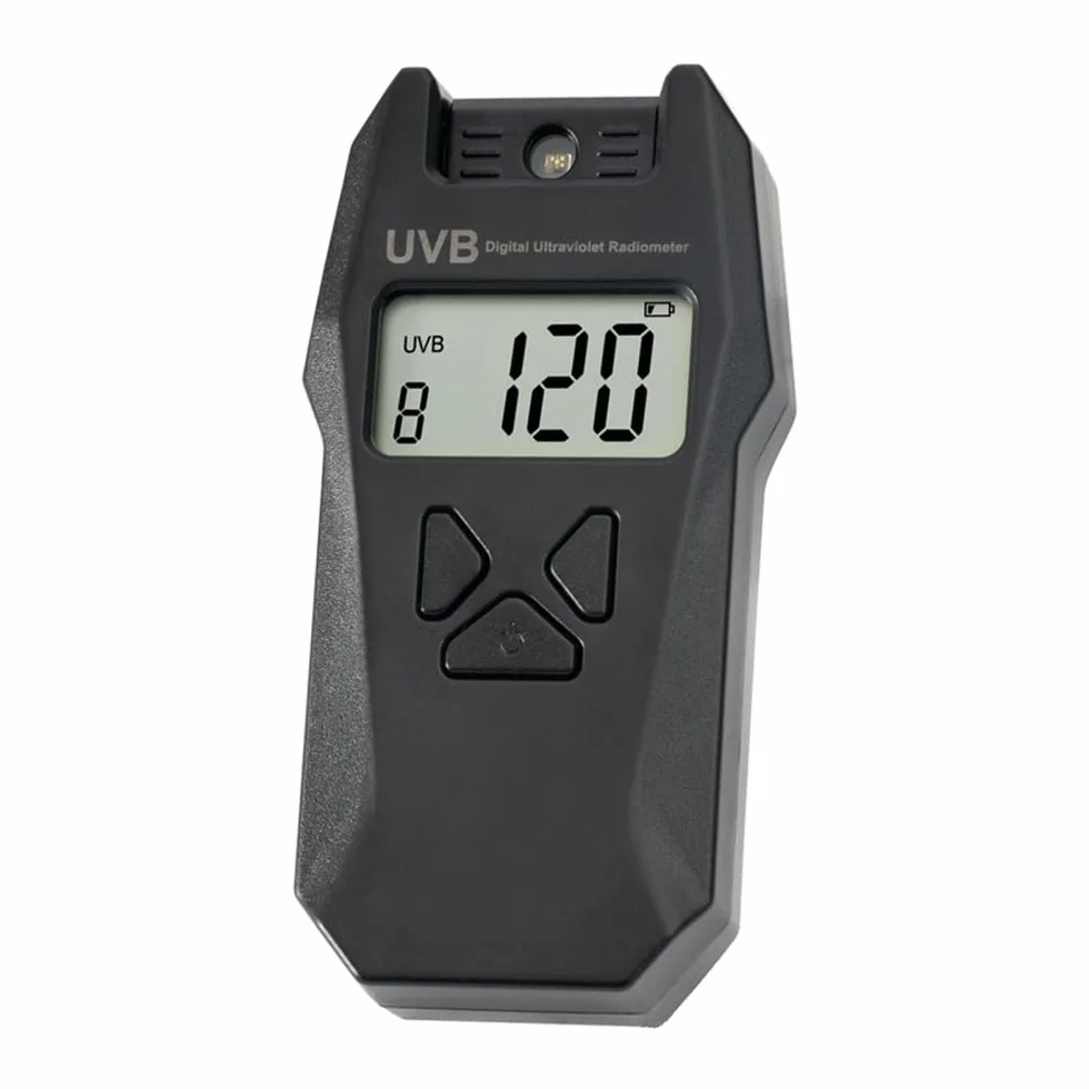 Indicateur UVB,Radiomètre Numérique Portable À Sonde Réversible avec Fonction D'enregistrement des Données pour Tests Environnementaux UVB