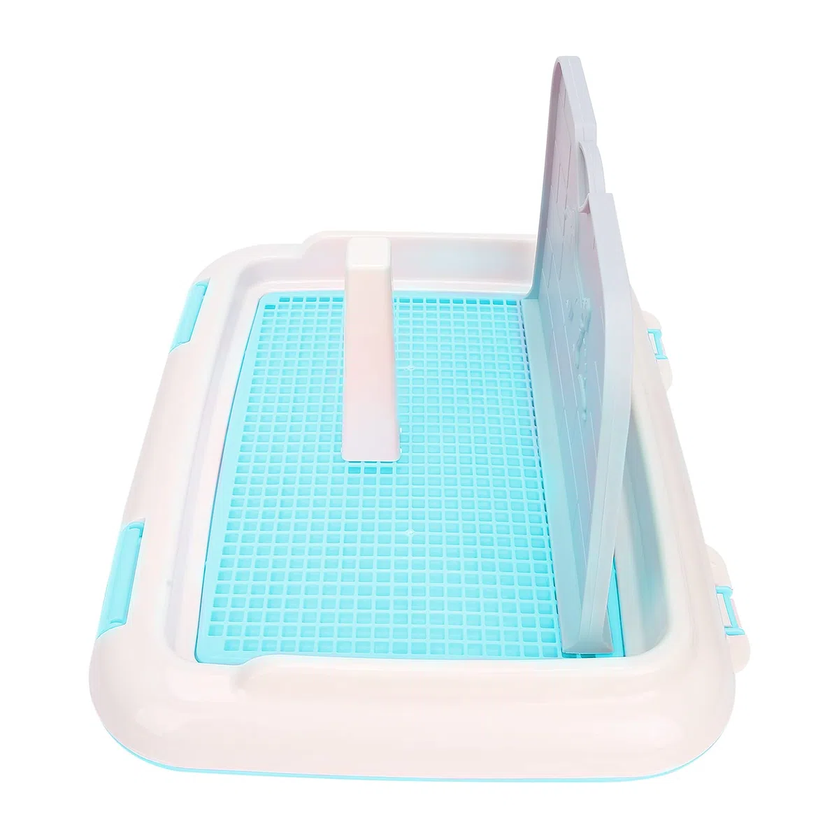 Toilettes pour Chien, Toilettes d'intérieur pour Chat et Chiot avec Mur simulé pour Chiens mâles pour Petits Chiens(Bleu)