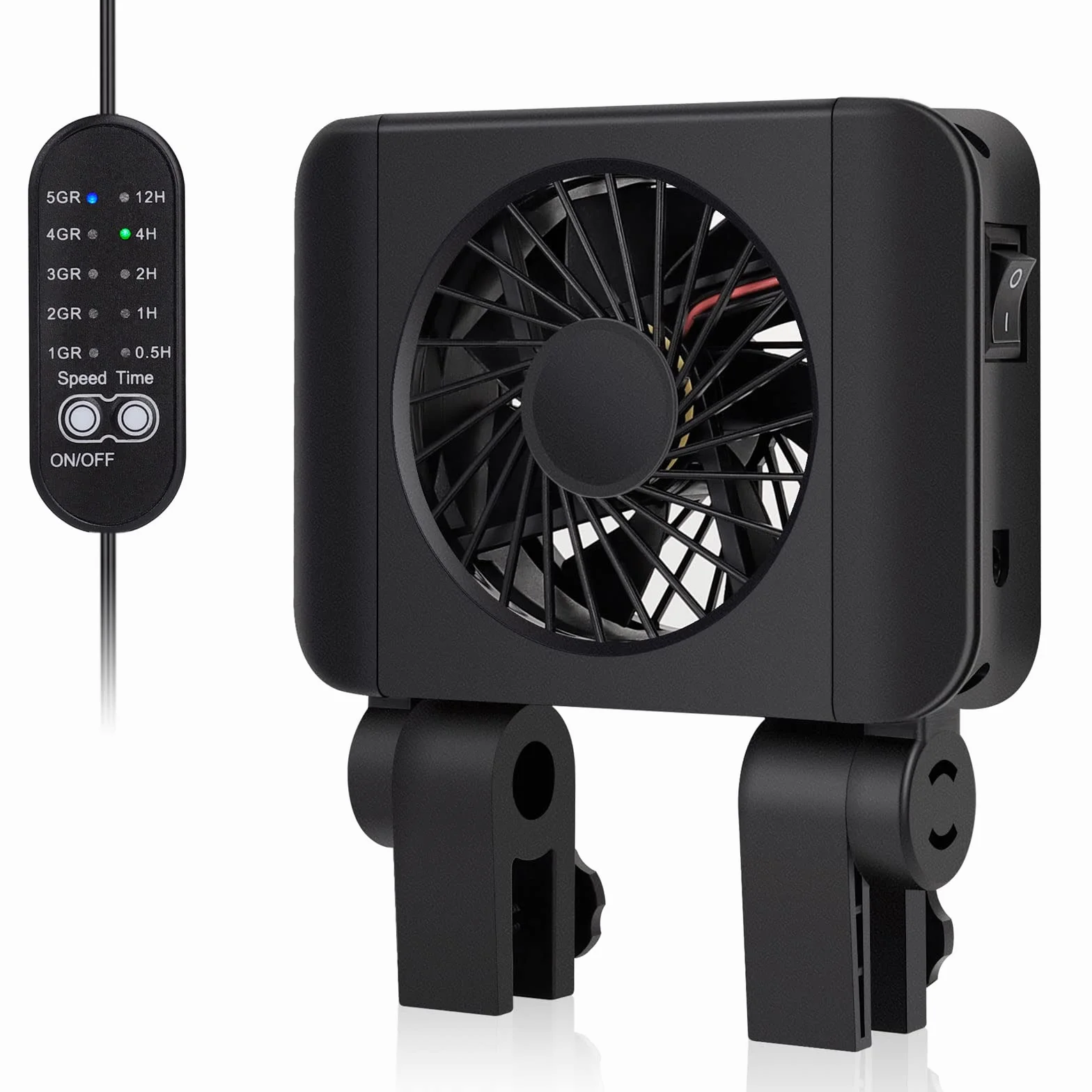 hygger Ventilateur Aquarium,Ventilateur de Refroidissement pour Aquarium Silencieux avec Réglage de La Vitesse Réglable, Convient pour Bassin d'eau Douce Jusqu'à 30cm (1 Ventilateur)
