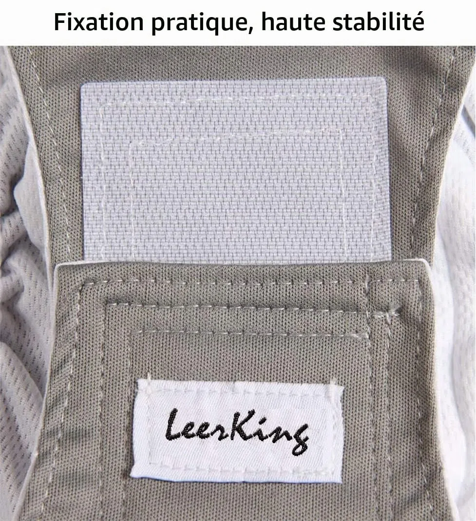 LeerKing Couches pour Chiens Male Lavable Lot de 3 Bandeau Ventrale Réutilisables Très Absorbantes pour Chiens Anti-Pipi Incontinent de Petite Moyenne et Grande Taille L