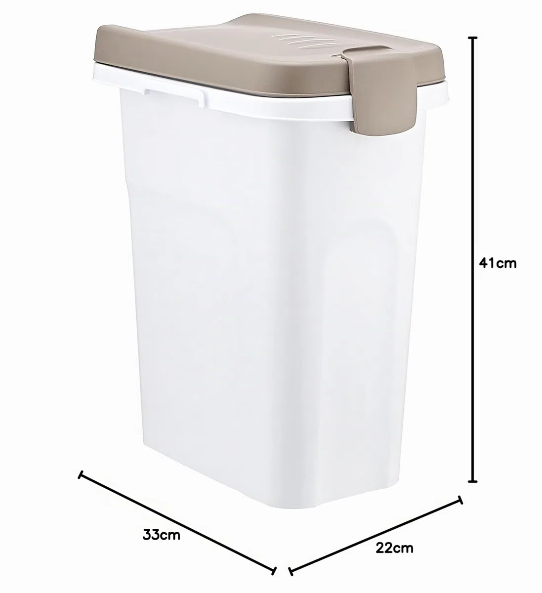 Stefanplast Conteneur Petfood Brun/Blanc, 15l pour Chien Petit