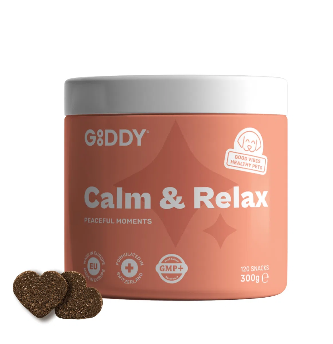 Anti Stress Chien Naturel 120 unités (300 g) – Friandises Calmantes avec L-Tryptophane, L-Théanine, Alpha-Casozépine & Ashwagandha – pour Anxiété, Séparation, Voyage et Feux d’Artifice