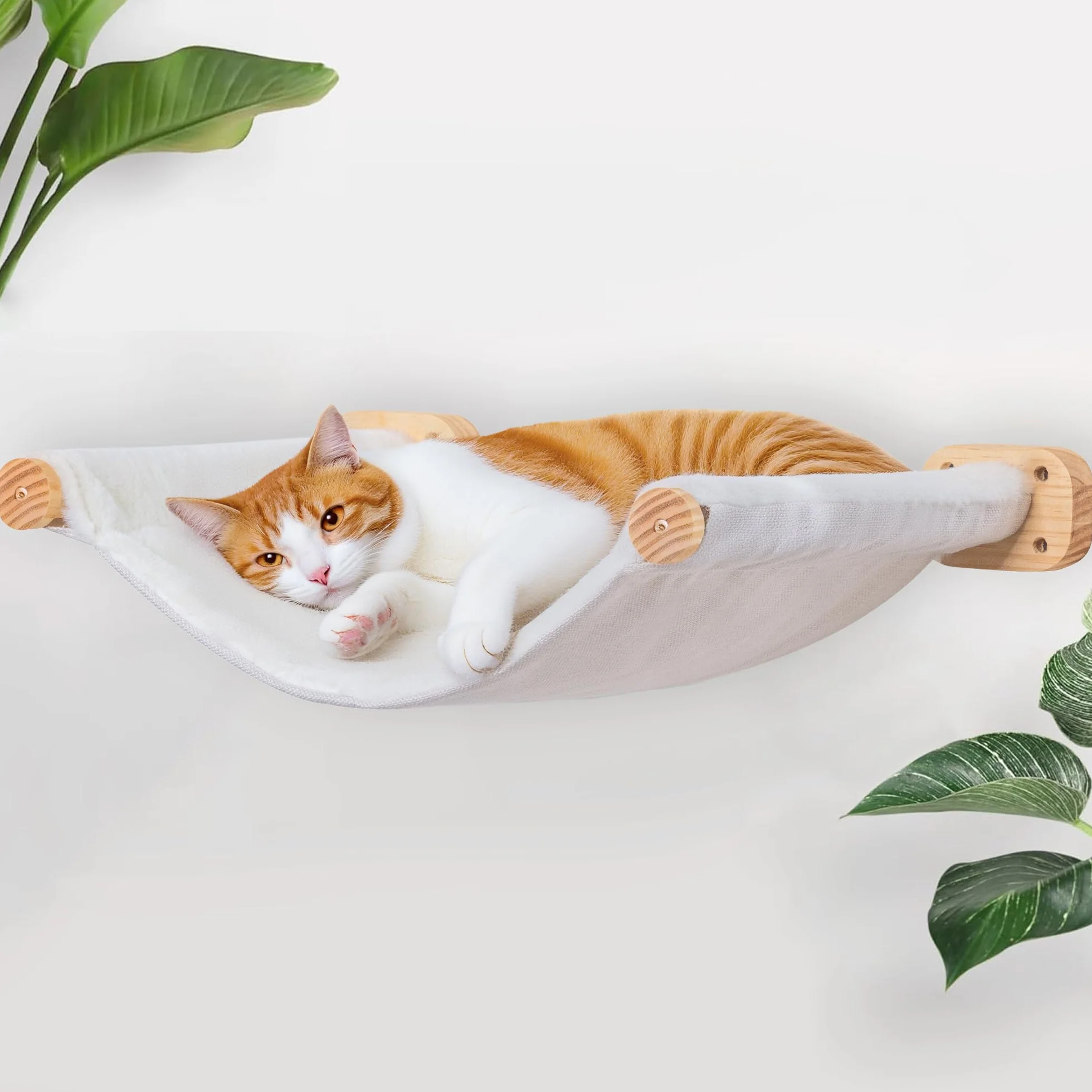 Hamac mural pour chat, lit et perchoir, étagères en bois pour chat, pour dormir, jouer, grimper, se détendre