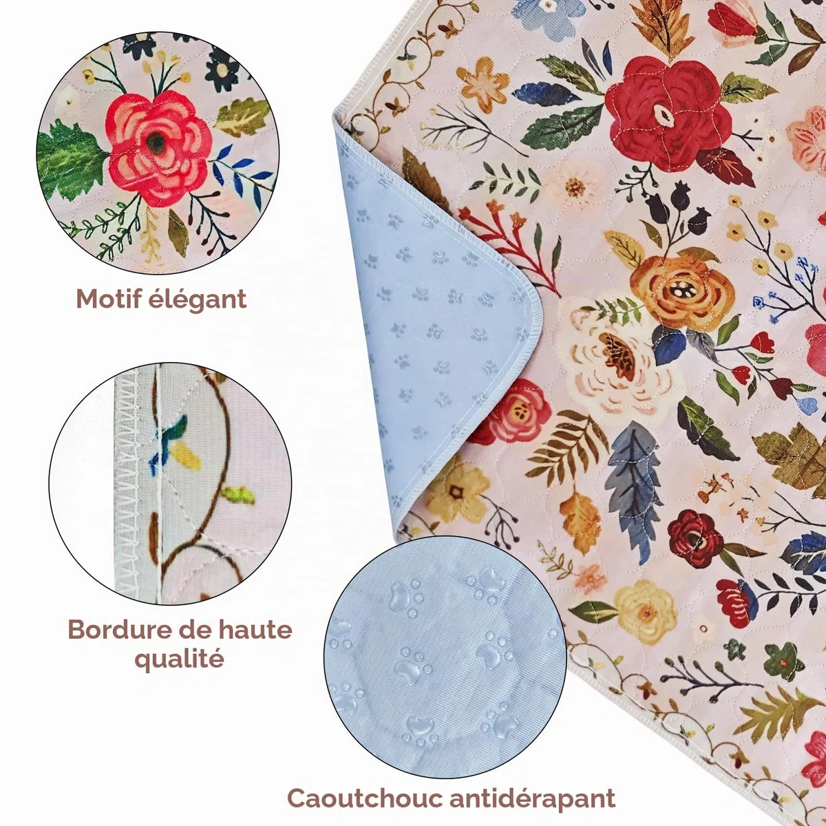 Lot de 2 Tapis hygiéniques lavables pour Chiens, réutilisables, 102 x 66 cm, Super absorbants, à séchage Rapide, imperméables et antidérapants pour Cage, Sol, canapé