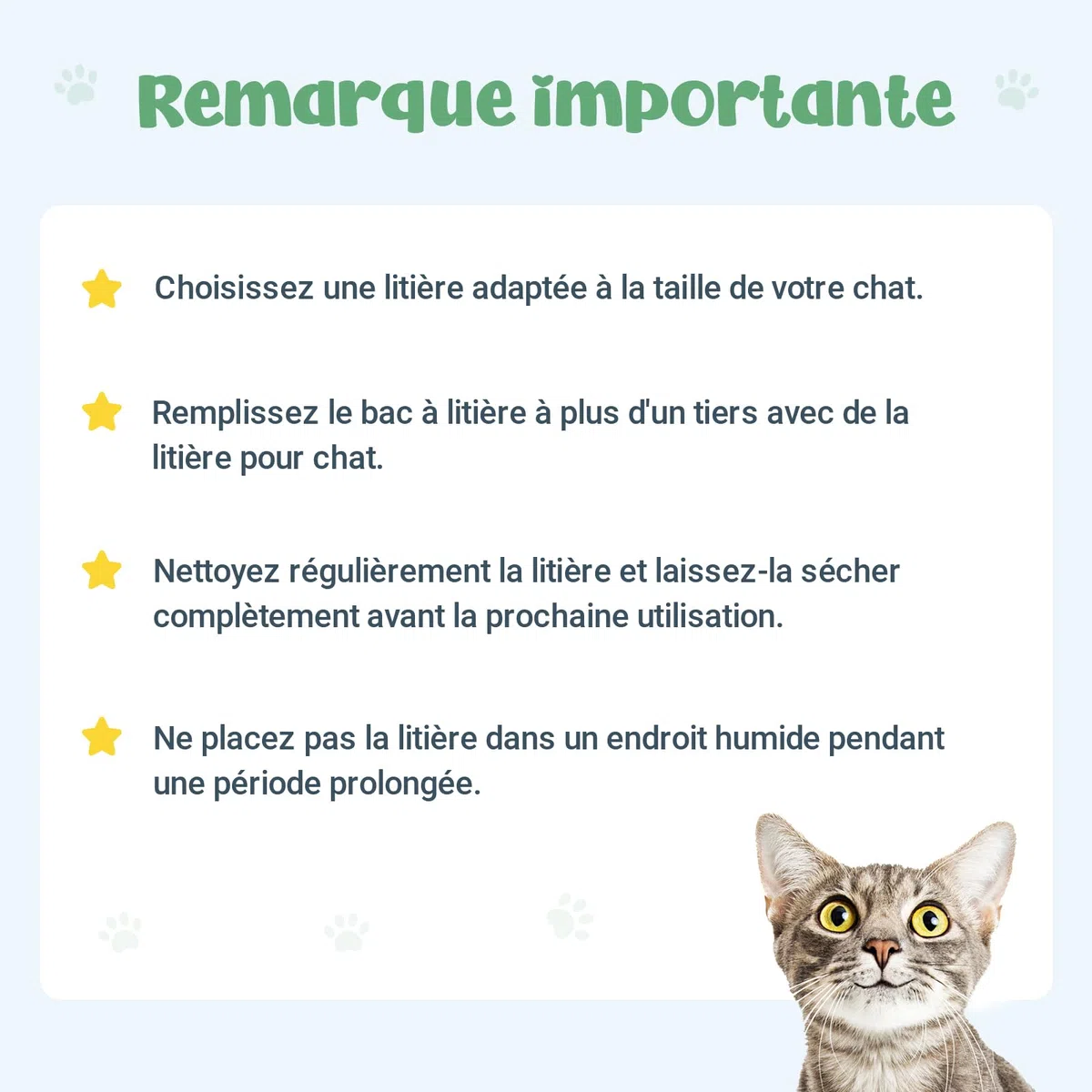 WENBOKMIN Bac à litière en Acier Inoxydable pour Chat, bac à litière de 15 cm pour Chatons, Petit métallique Anti-odeurs, Anti-Corrosion et antiadhésif