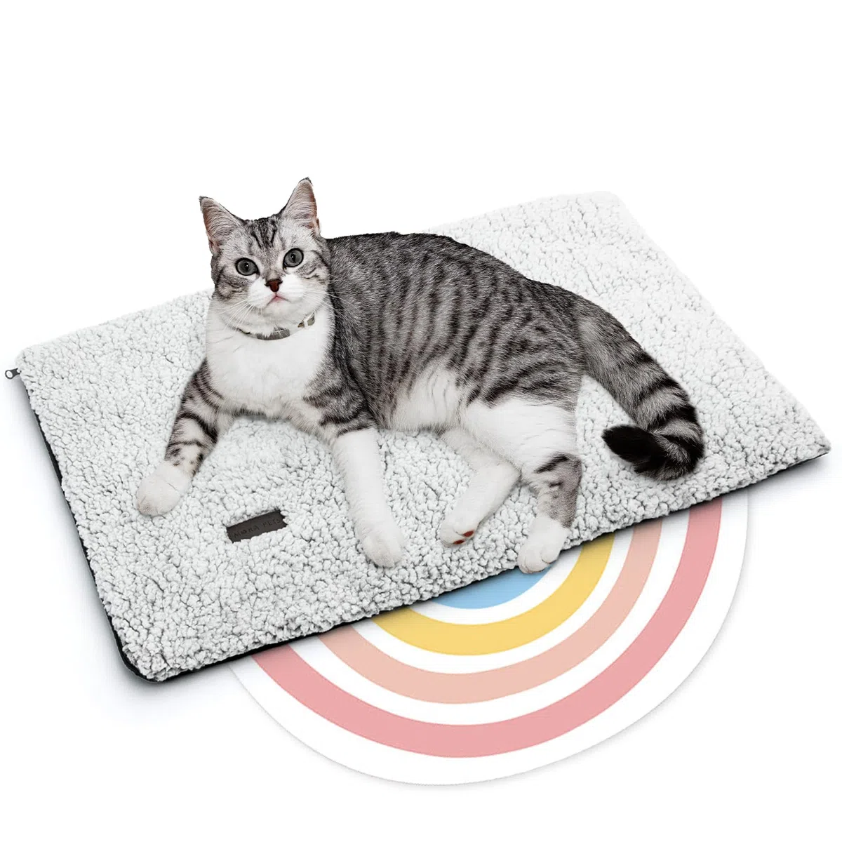 Mora Pets Tapis Chauffant pour Chat Coussin Auto Chauffant Couverture sans électricité - Panier Doux et sécurisé pour Votre Animal - Tapis Thermique pour Chat Lavable - 61 x 46 cm