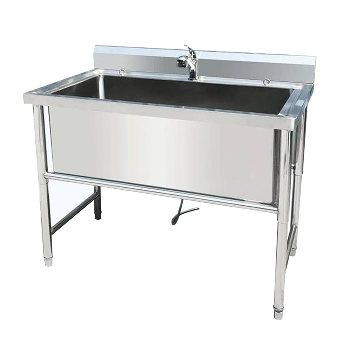 évier De Douche De Lavage,Station De Bain Pour Animaux De Compagnie Pour La Maison,Station De Bain Professionnelle En Acier Inoxydable Pour Chiens,Baignoire De Toilettage Pour Chiens(100cm/39.4in)