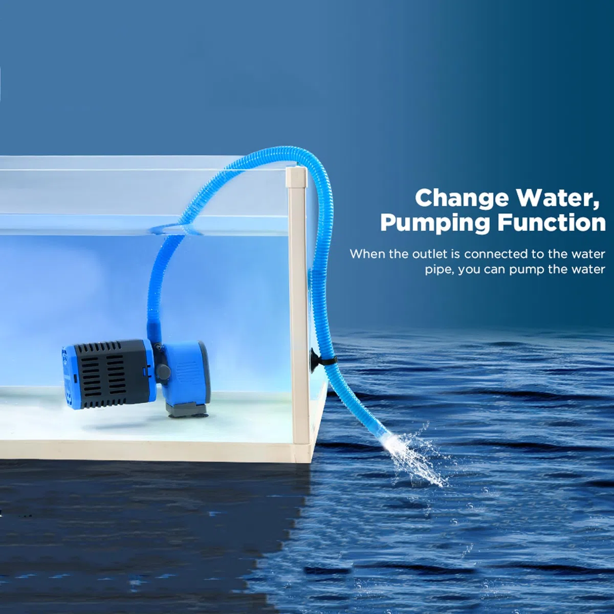 Filtre d'aquarium Interne avec débit, débit d'air réglable, Faible Bruit et Silencieux (42w)