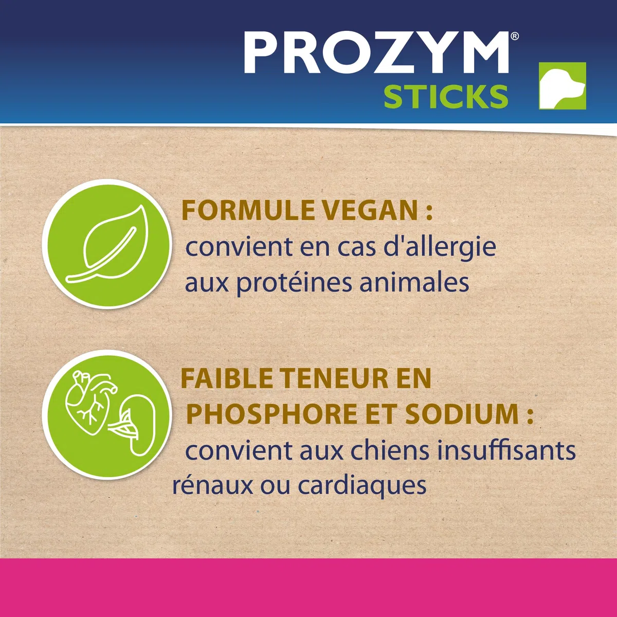 PROZYM RF2 Pack 2x12 Sticks - Spéciale Hygiène Dentaire Naturelle - Recommandé par des Vétérianire - Formule Vegan pour Chien - 24 Sticks (-25kg)