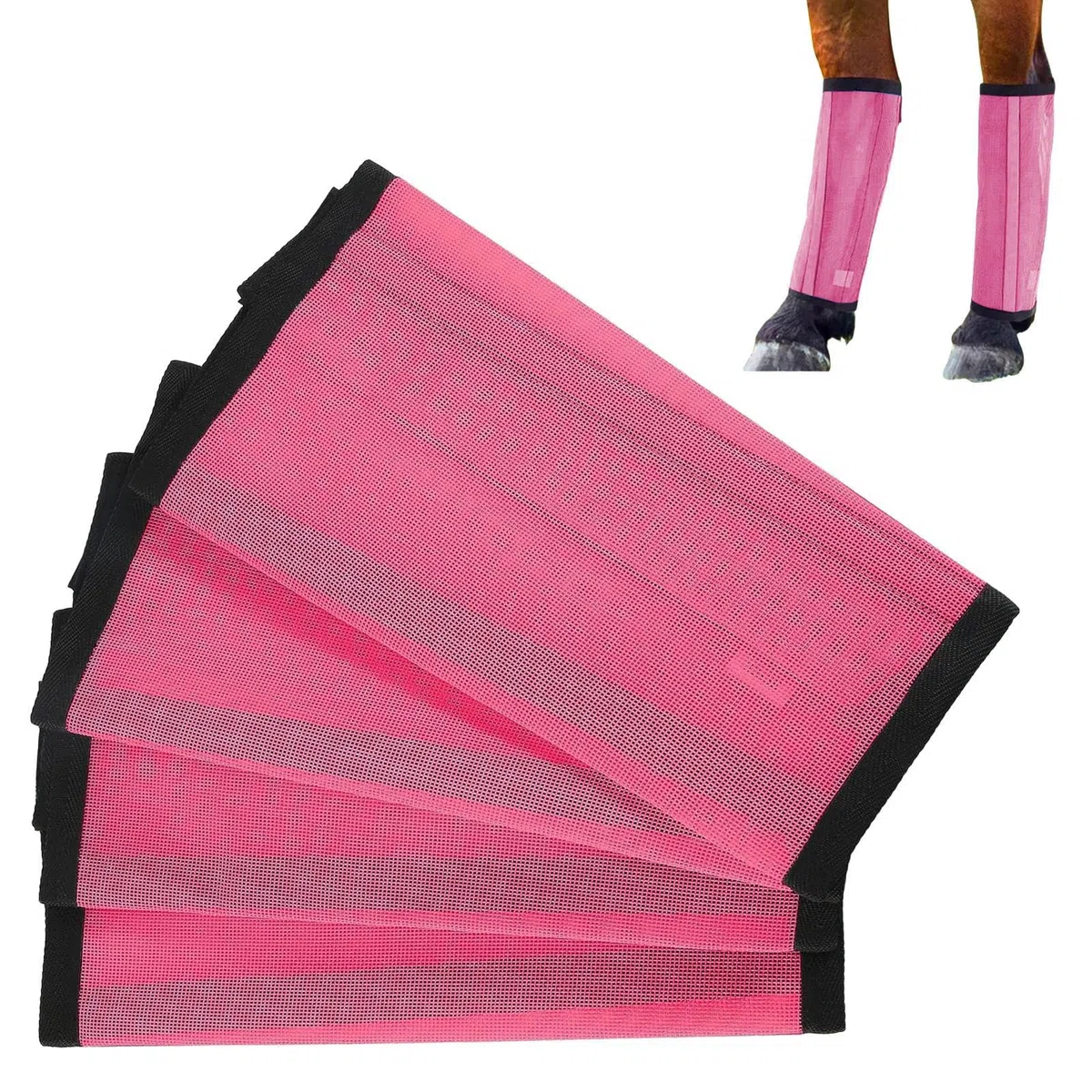 Bottes anti-mouches pour cheval, leggings réutilisables pour cheval, bottes de mouche, bottes de mouche durables, minimisent la fatigue des jambes et réduisent les coups de pied
