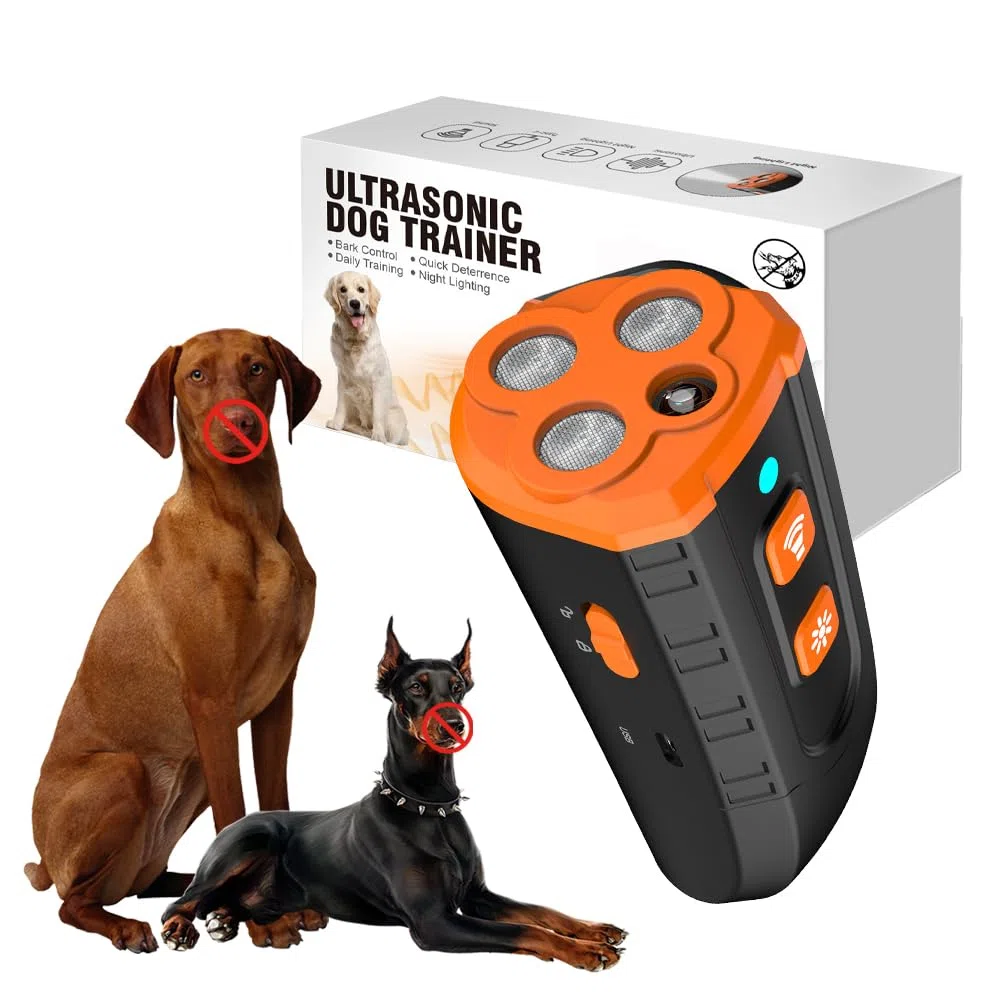 Anti Aboiement Chien Ultrason 3 Modes Rechargeable USB C Portée 10m | Ultrason puissant 3 modes lampe LED rechargeable USB C 10m pour intérieur extérieur éducation canine douce sans collier