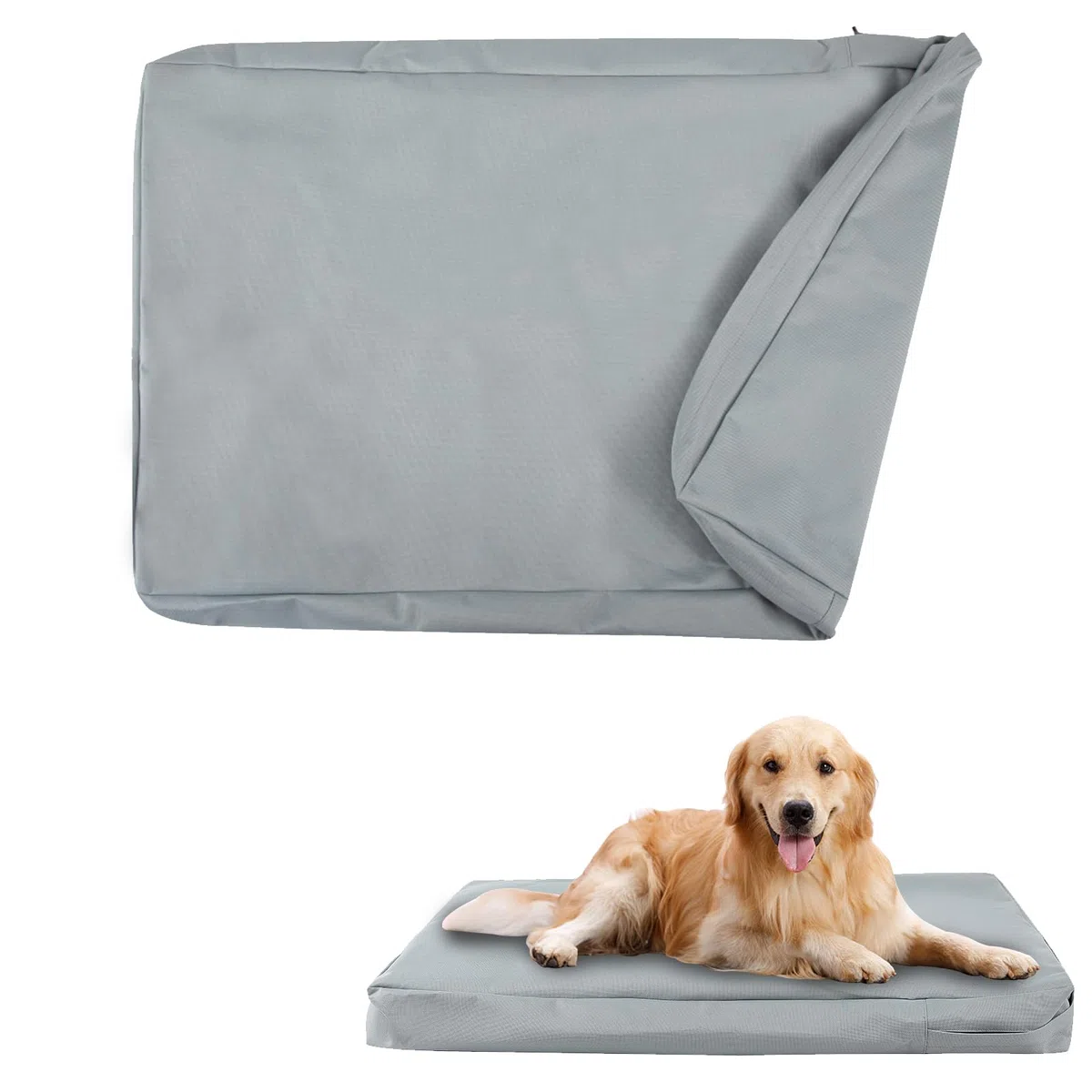 Housse de rechange imperméable pour lit de chien – Protège-matelas pour coussin de chien (taille XL : 116,8 x 73,7 x 10,2 cm, convient pour cage de 106,7 cm)