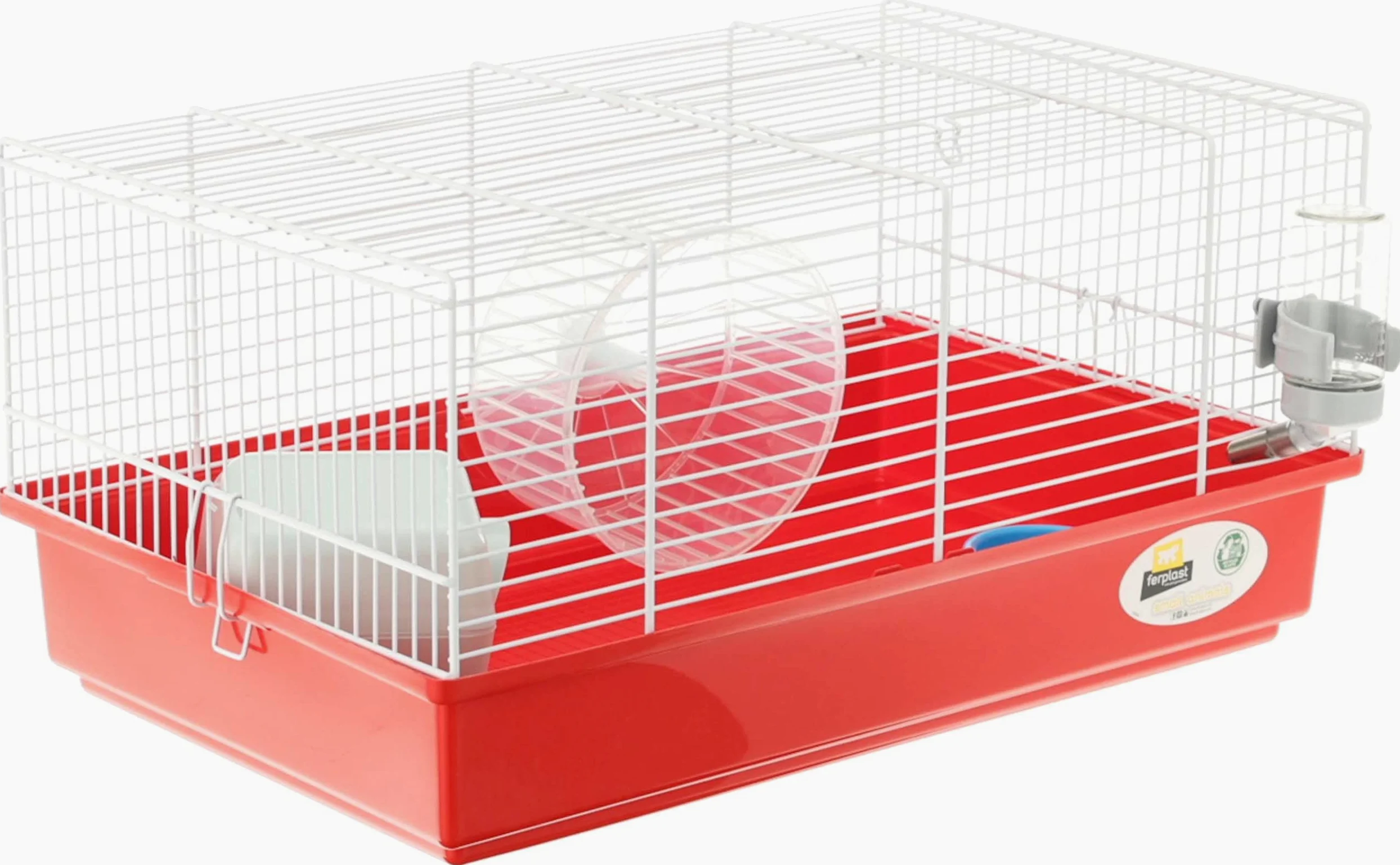 Ferplast Cage pour Hamsters Petits Rongeurs CRICETI 9,Cage Hamster en Plastique, Accessoires Inclus: Roue Hamster, Biberon, Maison Hamster, Mangeoire 46 x 29,5 x h 23 cm.