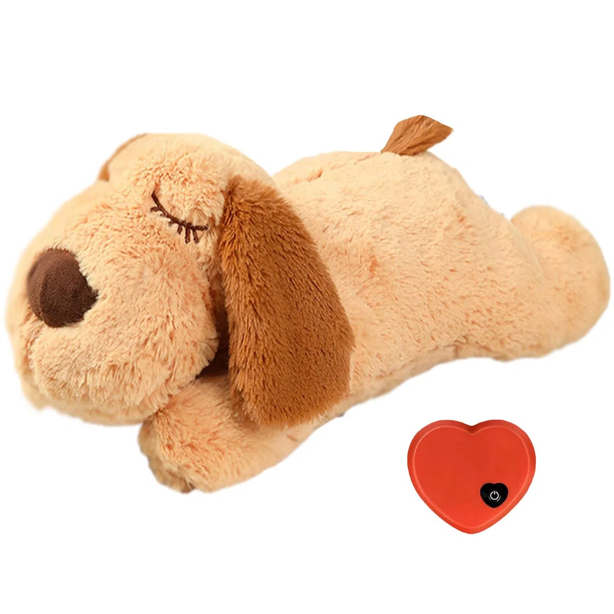QKTYB Jouet pour Chiot avec Battement de cœur, Chiots séparant l'anxiété Jouet pour Chien en Peluche Douce Compagnon endormi Aide comportementale Chiot Chien Animal Domestique