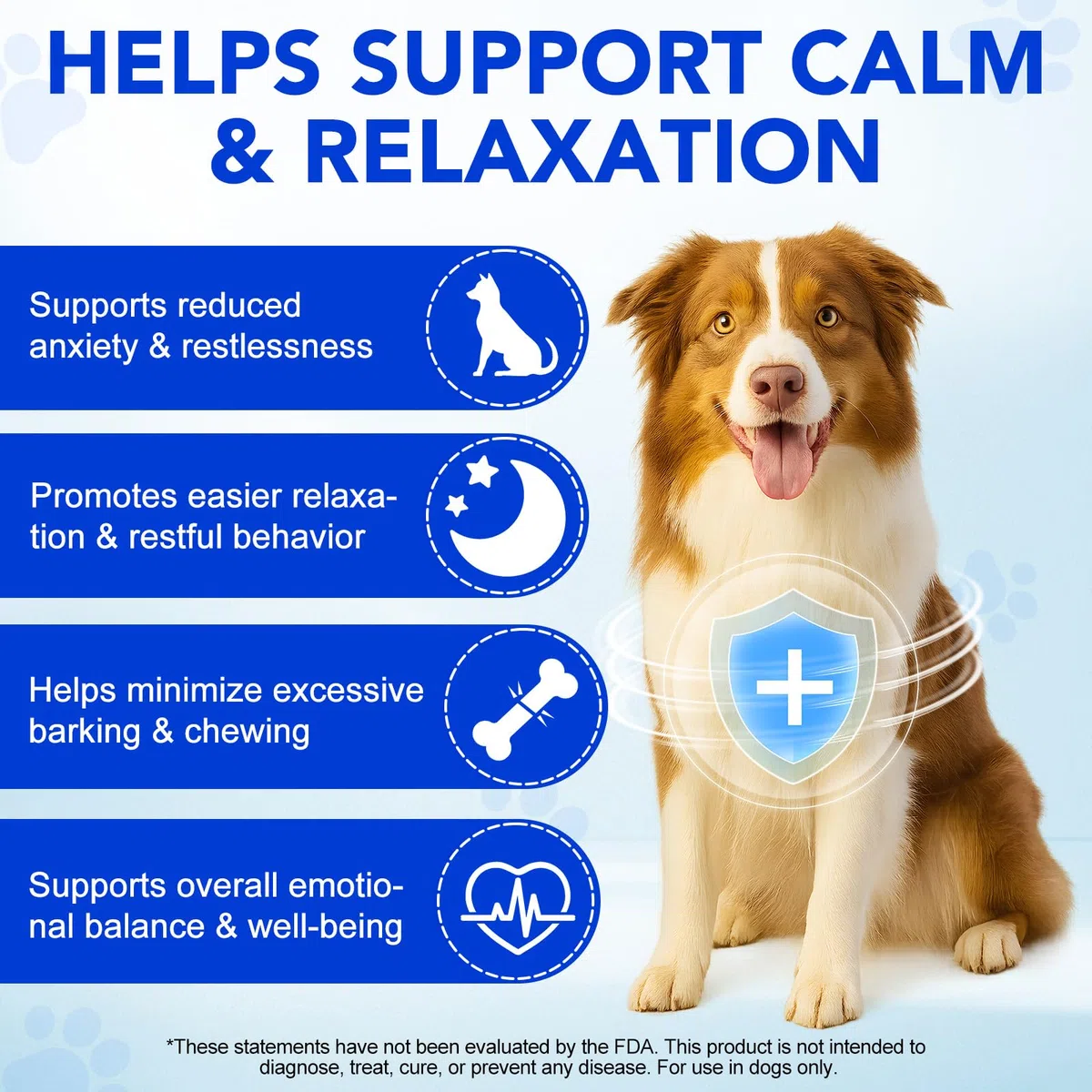 Friandises Apaisantes pour Chien 150 Pièces Goût Poulet, Complément Anti Stress Chien, Réduit l’Anxiété, Aide Contre Hyperactivité, Aboiements, Stress de Séparation et Voyage pour Tous Chiens