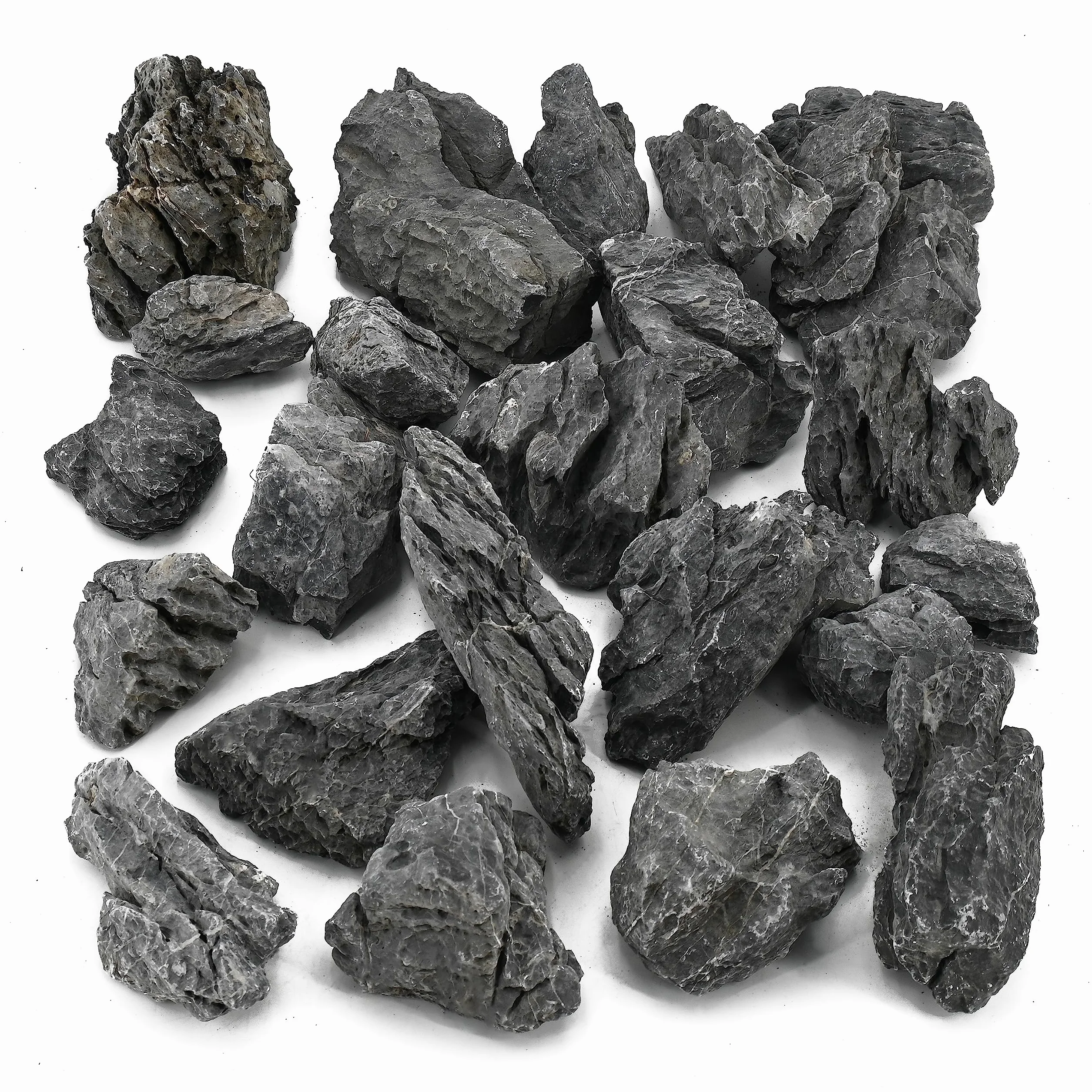 Unocho Pierres d’Aquarium Seiryu Rock 5kg Pierre Naturelle Dragon Stone pour aquascaping Aquarium décor Paysage Aquarium décoration modèle Miniature Jardin féerique(7,5-20cm)