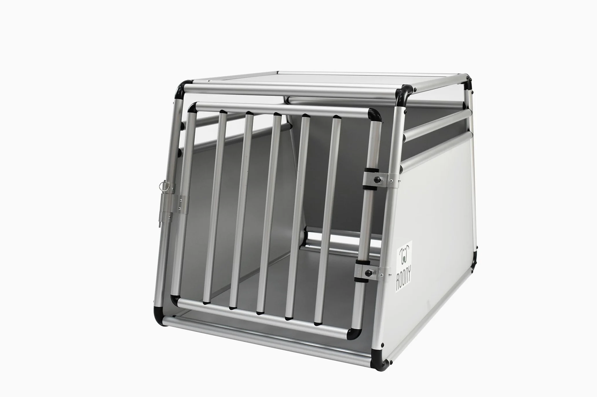 ROONY Cage pour Chien Tube Alu Rond Taille XL 90x68x65 en Aluminium avec Fermeture Sécurisée par Loquet