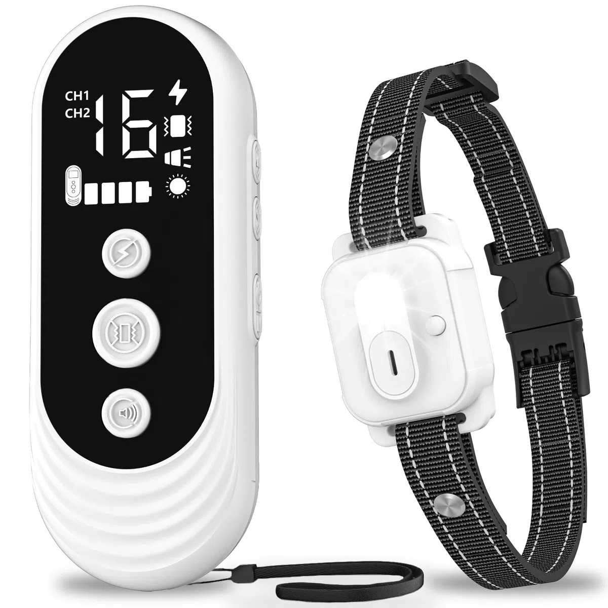 Collier De Dressage pour Chien,Collier Electrique pour Chien Portée de 3km,Mode Lumière Nocturne,1-50 Niveaux d’Entraînement, BIP Vibration Choc, Adapté à Tous Les Chiens,Étanche Rechargeable