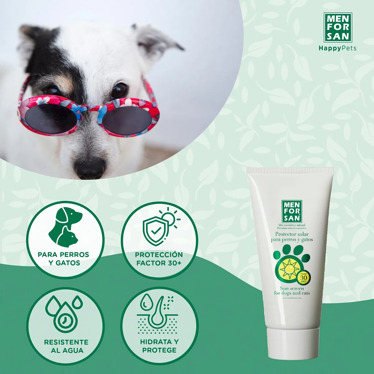 Menforsan - SPF 30 Crème solaire pour les chiens et les chats 50 ml