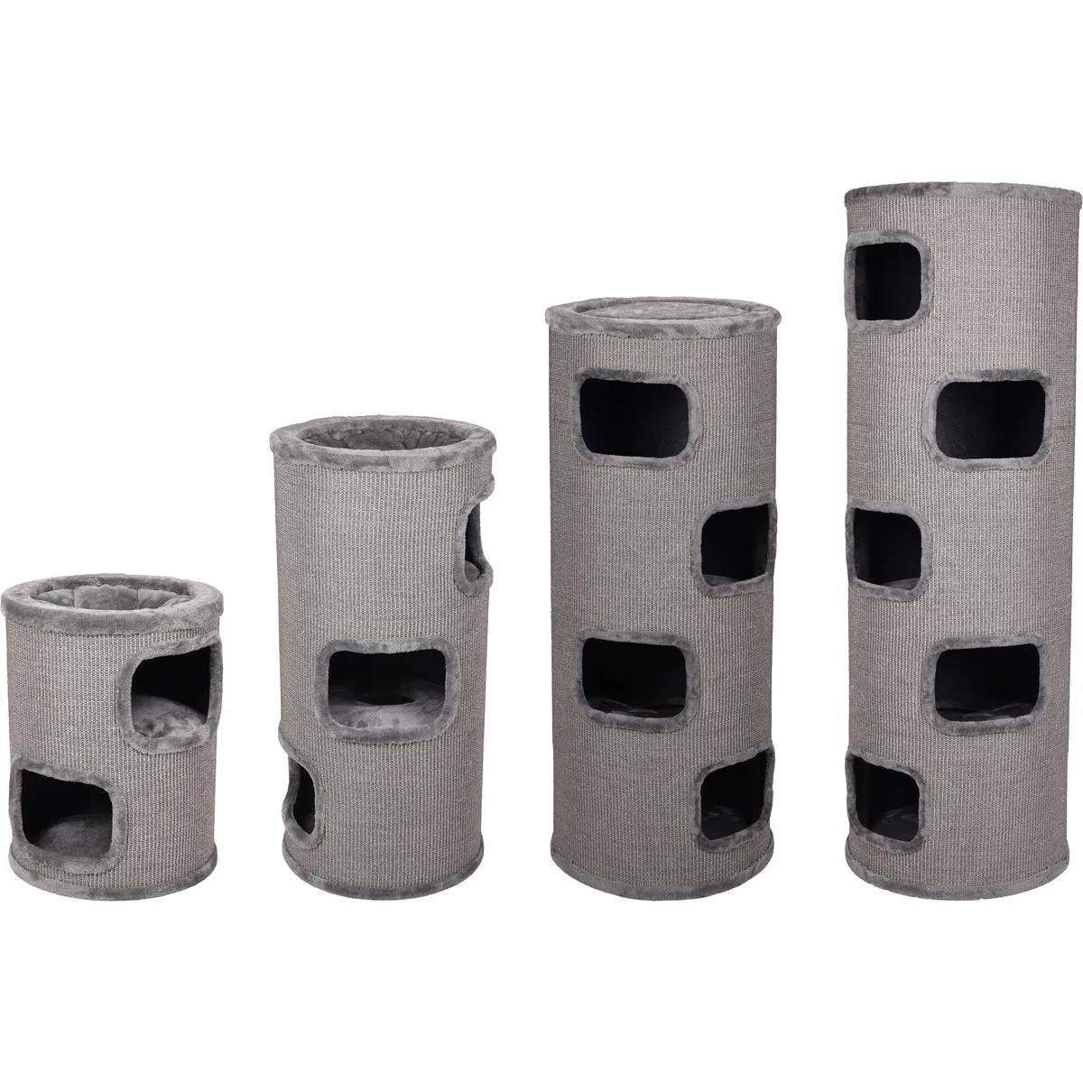 griffoir pour Chat – Tonneau à Gratter pour Chat - Flamingo Enes L - 120 cm – Ø 50 cm - Gris