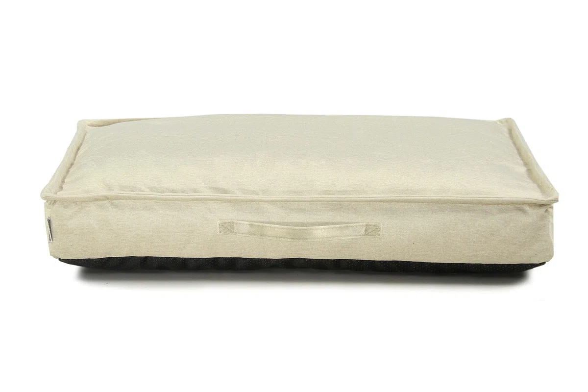 sesto senso Premium Housses de Rechange pour Lit Chien Zipper Fond Antidérapant M 70x50 Beige Ecru Ivoire