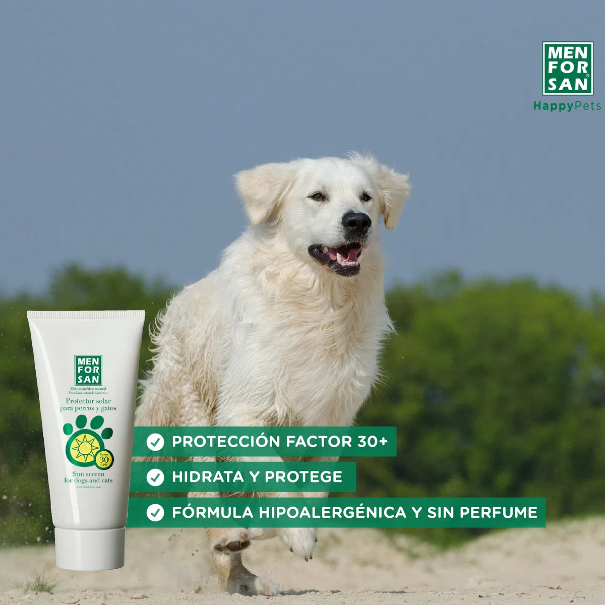 Menforsan - SPF 30 Crème solaire pour les chiens et les chats 50 ml