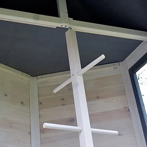 Voliere Cage a Oiseaux en Bois de Haute Qualite 100 x 180 x 100 cm Modele Luise 309