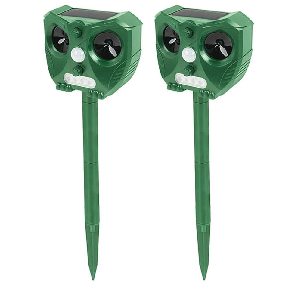 2X Répulsif Chat Ultrason, Repulsif Chat Solaire Extérieur Efficace Contre Les Chats et Autres Animaux, Protégez Votre Jardin