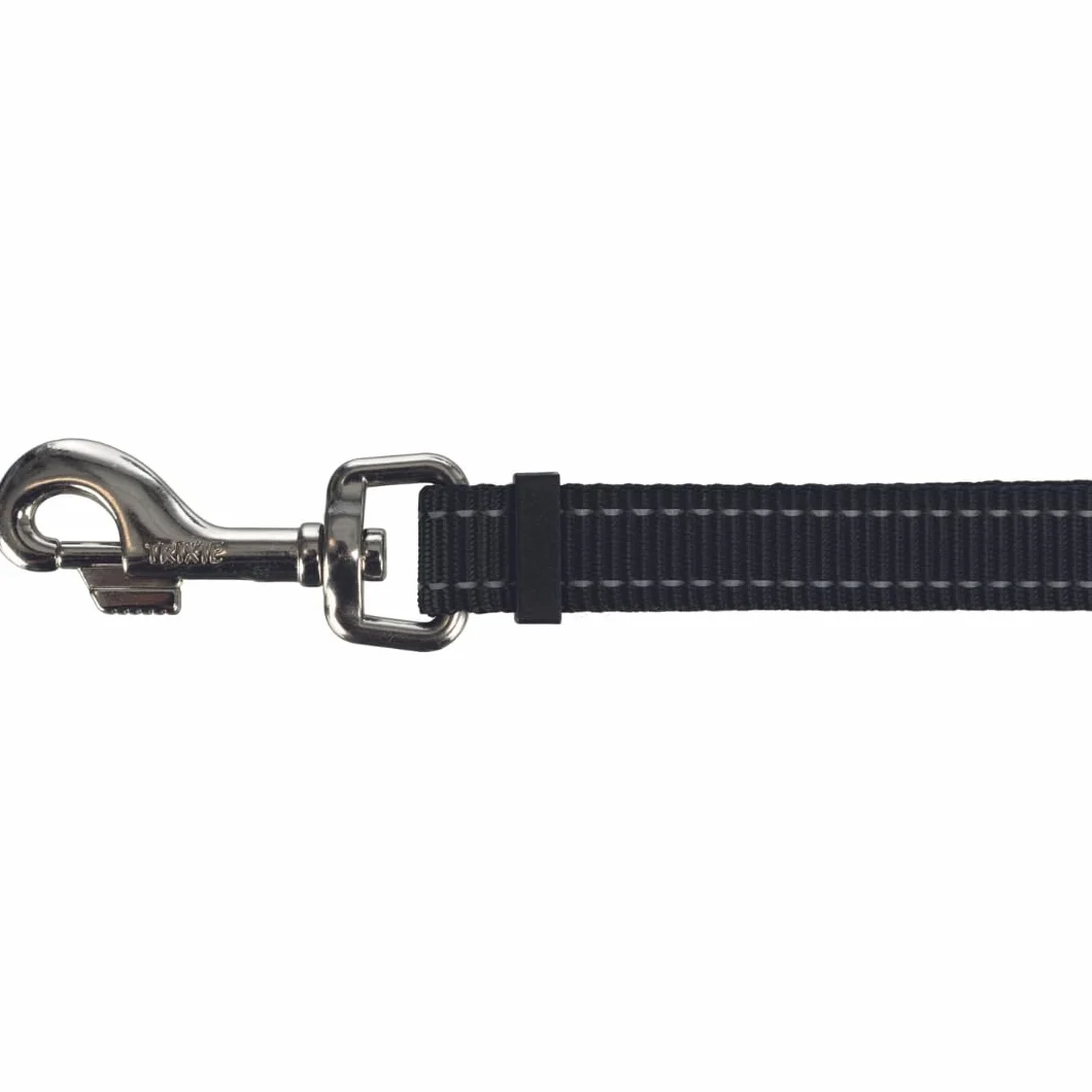 TRIXIE laisse de jogging pour chien avec ceinture M-L, 1,10–1,50 m, 20 mm en noir/graphite - laisse idéale pour sport et activités - pour chiens de taille moyenne à grande