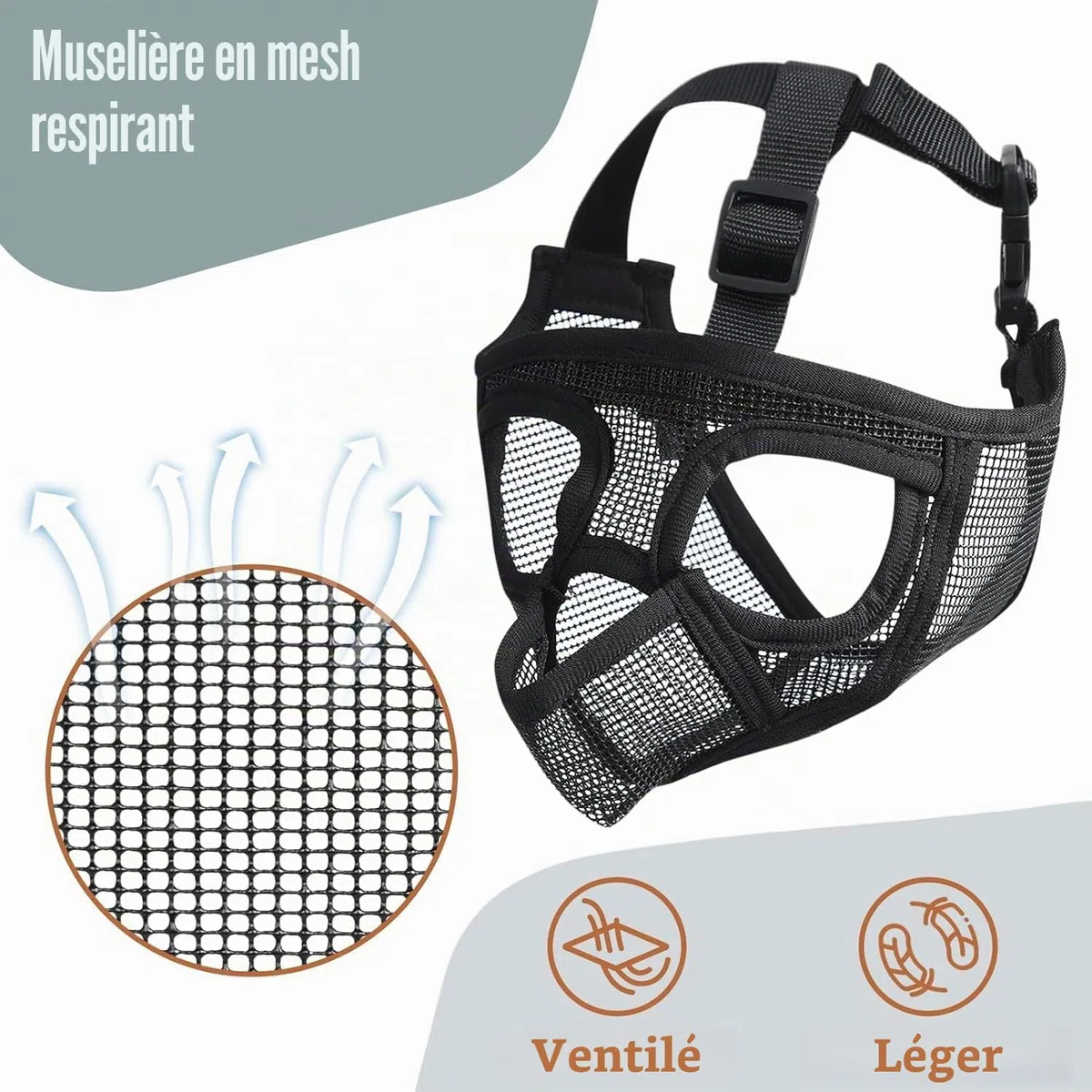 Mayerzon Muselière à museau Court pour Bouledogue français avec Pantalon Complet pour éviter de Manger des morsures, muselière en Maille Douce pour Chien Shih Tzu Carlin Bulldog Anglais pour Le