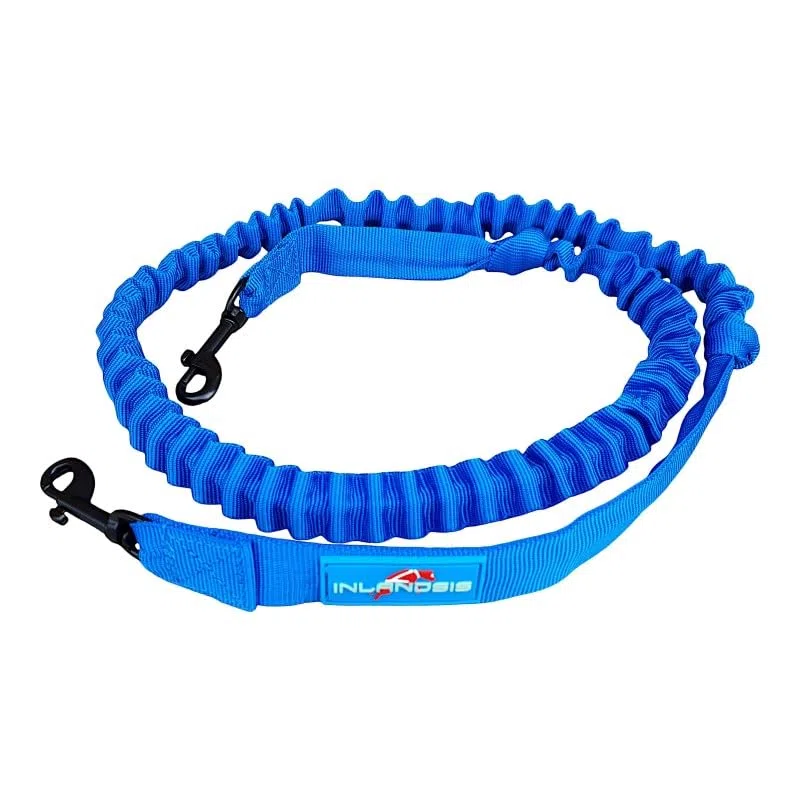 Laisse Extensible pour Petit Chien (<15kg) / Inlandsis - Crosser 2 SD / 1.3m à 2m / 2 mousquetons Polyvalents/Mains Libres, Promenade, Randonnée, Canicross