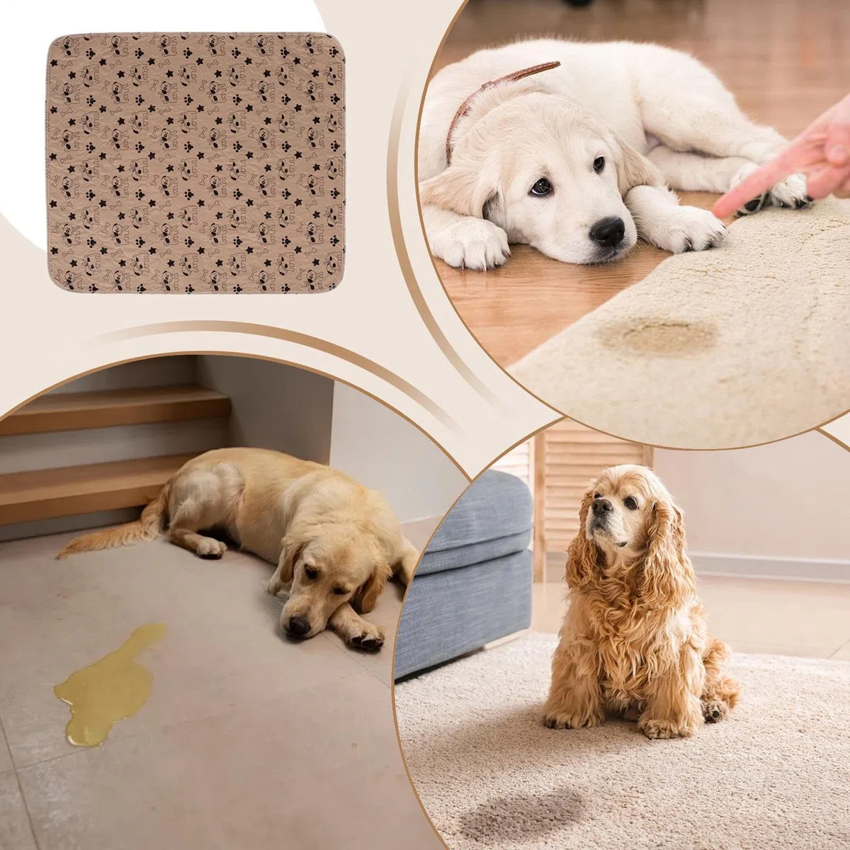 Alèses De Dressage Pour Chiens,Lavable Réutilisable Anti-Dérapant - Protection Imperméable Chien | Pour Soin Quotidien, Voyage, Hygiène Intérieure, Lits Maison, Toilettage Et Sol