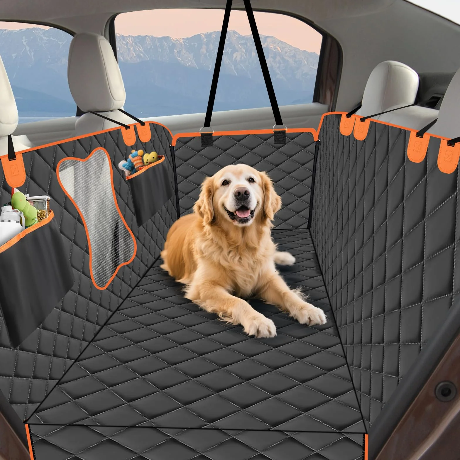 Vortix Protection Voiture Chien – Le Meilleur Compagnon De Voyage, Vous Permet De Laver Votre Voiture Moins Souvent Et Protège L'Intérieur des Taches, des Rayures Et des Poils d'animaux