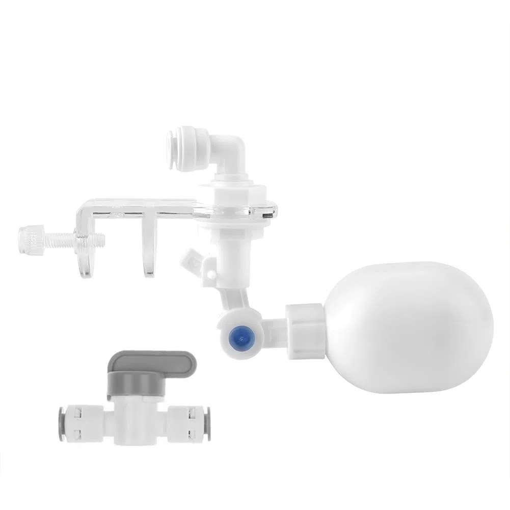 Joyzan Contrôleur D'eau Automatique pour Aquarium, Remplisseur Réglable De Niveau D'Eau En Plastique Remplissage Système Régulation du Montage Robinet Fotteur Poissons D'Aquarium à Bille Flottant
