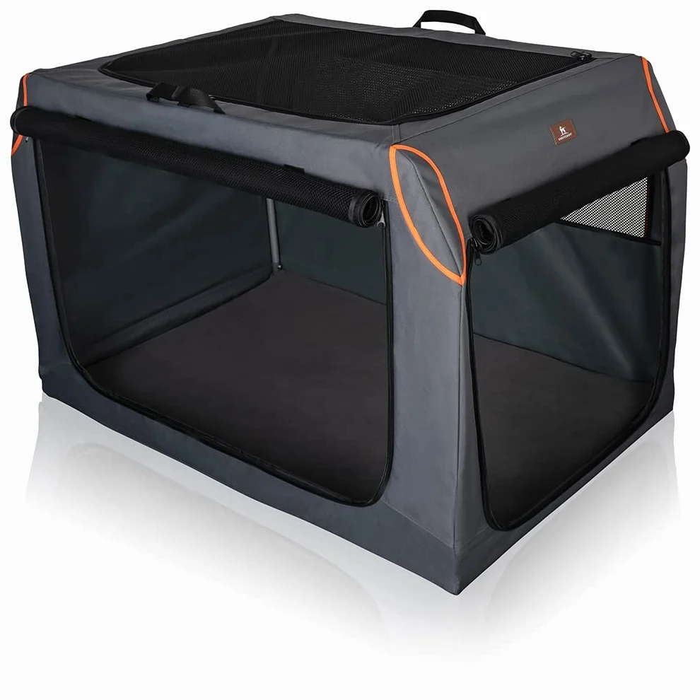 Knuffelwuff Cage de transport pliable pour chien avec structure en aluminium XXL 106 x 71 x 69 cm
