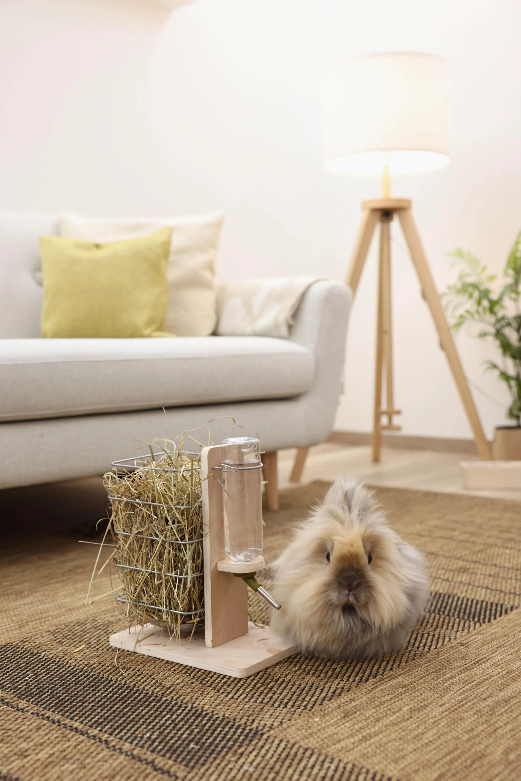 Kerbl Pet Station d'abreuvement et d'alimentation, 22,5x15,5x27cm, Bois Naturel, pour rongeurs, intérieur et extérieur