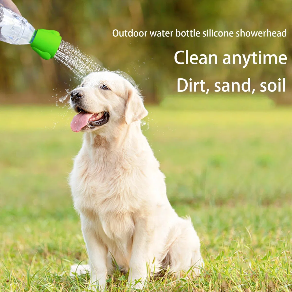 Douche D'extérieur pour Chien, Portable Water Bottle Shower Head,pommeau De Douche Portable pour Chien, Embout De Bouteille, Pulvérisateur d'eau, Accessoires pour Douche De Chien Portable