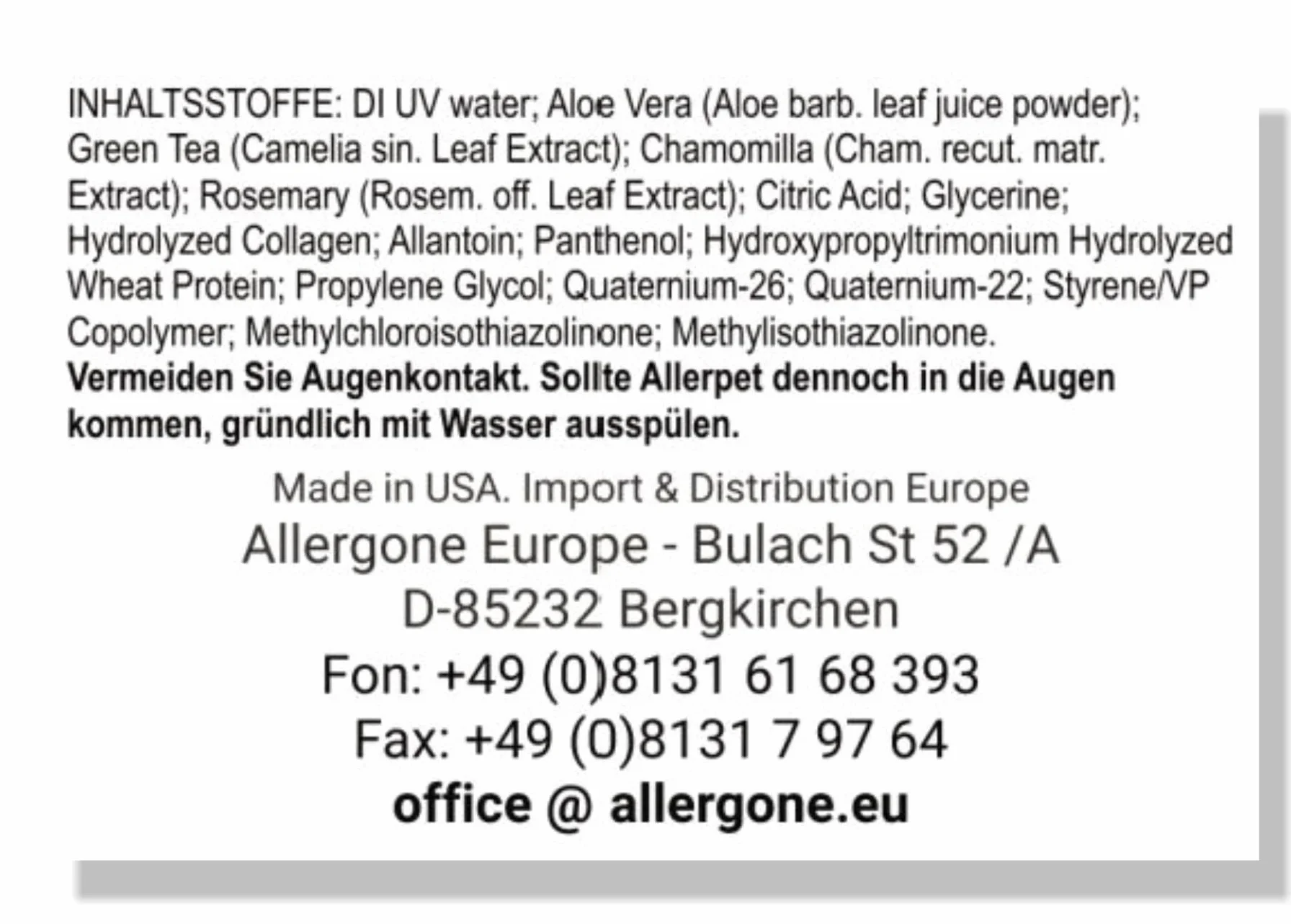ALLRPET/C - Solution 355ml