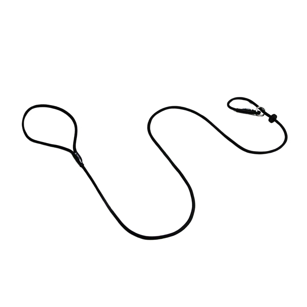 Dog & Field Signature - Laisse coulissante pour Chiens, Couleur Noire, Laisse légère de 1,2 m avec Bouchon en Caoutchouc Coulissant, Laisse d'entraînement pour Chiens, Laisse Fine coulissante, Pas