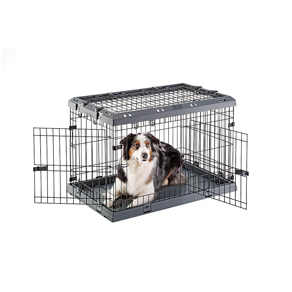 Cage Pliable pour chiens de taille moyenne SUPERIOR 90 Clôture métallique, avec Séparateur, Double verrouillage