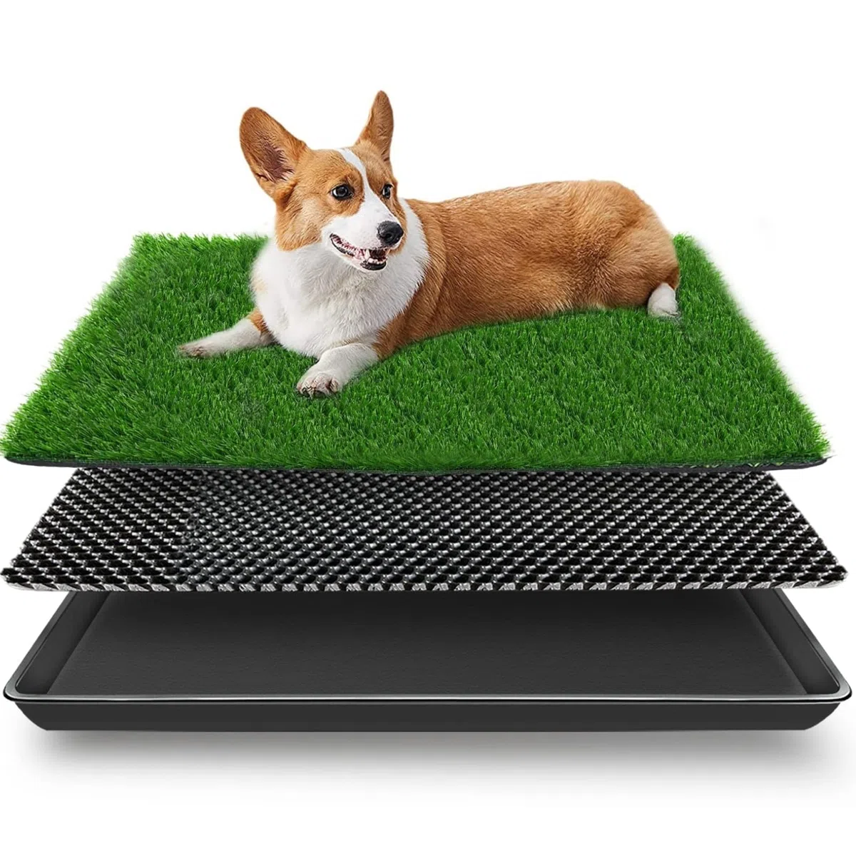50X60CM Bacs à Litières pour Chiens - Litiere Chien Pipi Pad Chien Herbe-Litiere Chien Interieur-Tapis de Dressage Réutilisable pour de Compagnie-Une Utilisation Intérieure Extérieure