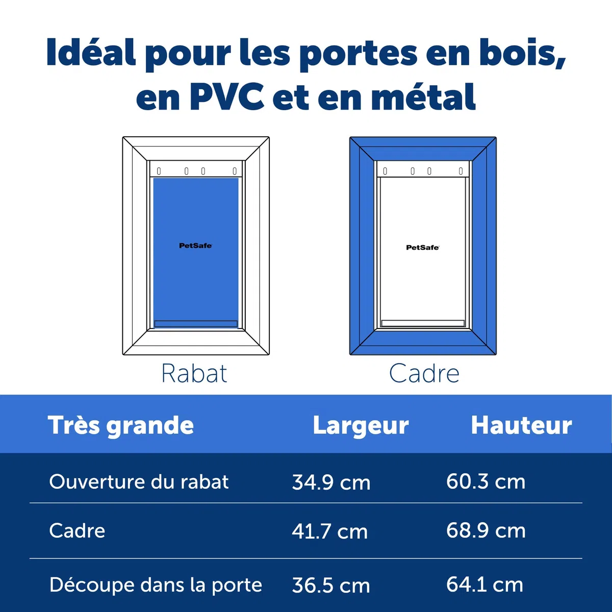 PetSafe - Porte pour Animaux de Compagnie en Aluminium - Design Durable, Installation Facile, Joint Résistant aux Intempéries, pour Plusieurs Animaux - XL