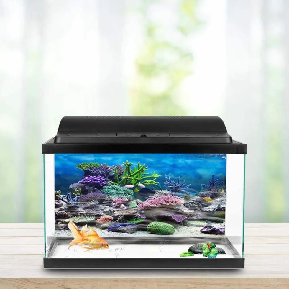 FILFEEL Aquarium Fond Fish Tank Décorations Photos PVC Adhésif Affiche Underwater Toile de Fond Décoration Papier Coller Stickers Autocollant(122 * 50cm)