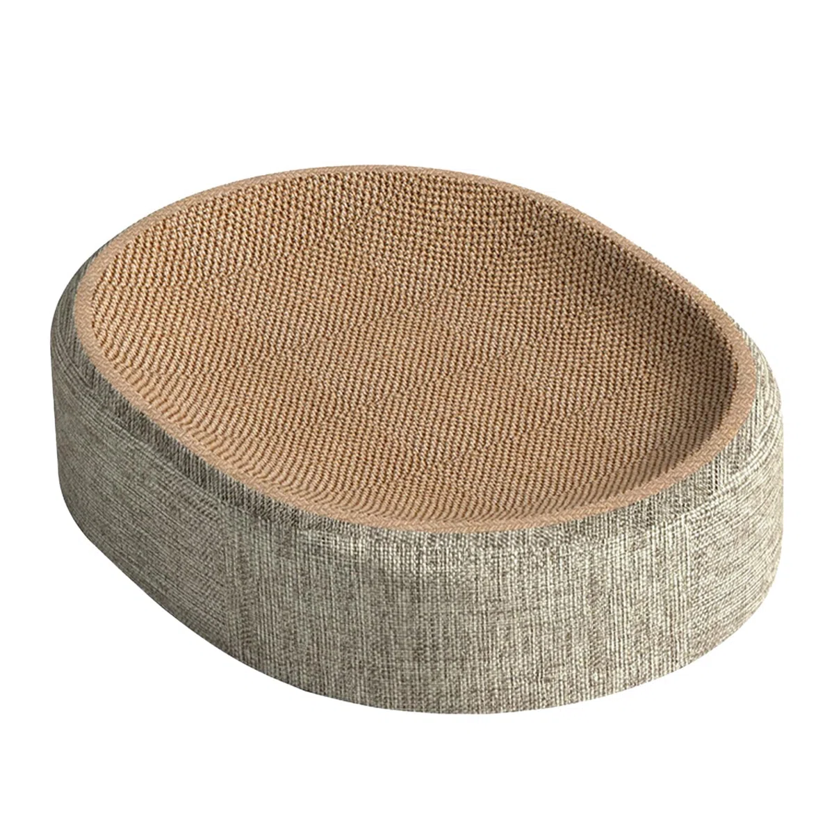 Griffoir Ovale en Sisal, Griffoir pour Chat, Planche À Gratter Chat, 2 en 1 Ovale Griffoirs en Sisal pour Chats, Lit pour Chats Résistant À l'usure, Planche À Gratter pour Jouer Et Se Reposer