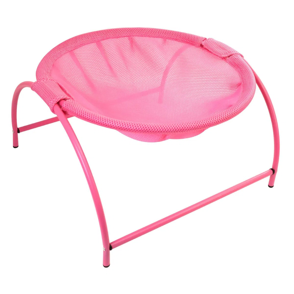 Buyter Lit pour Animaux Hamac pour Chat sur Pied, surélevé et surélevable Lit pour Chien Structure Stable Détachable Excellente respirabilité Assemblage Facile (Rose, Été)