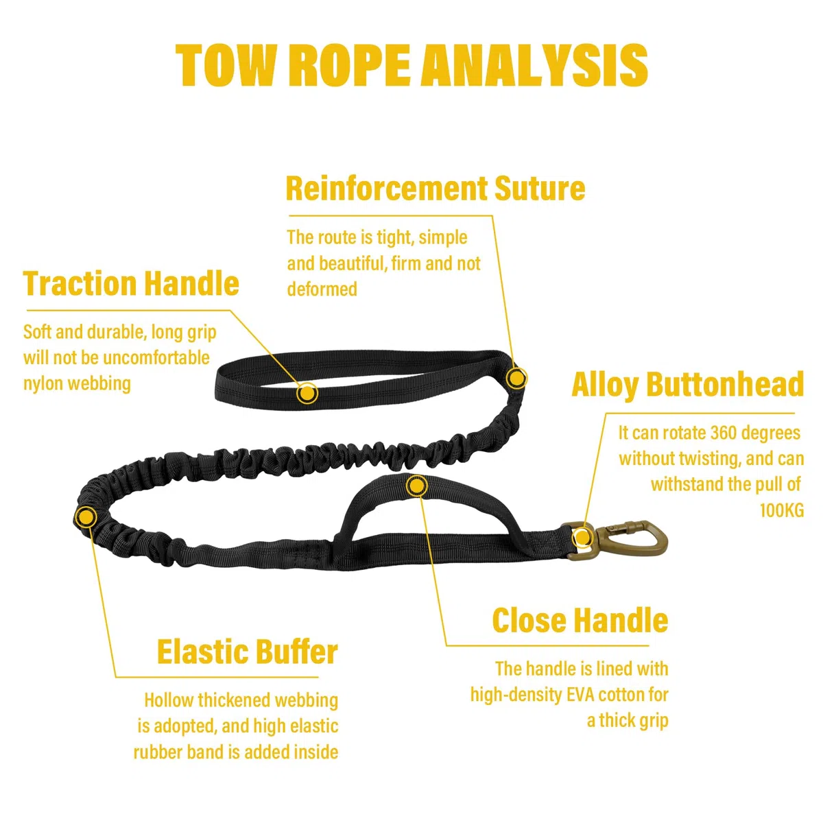 Collier et laisse réfléchissants en nylon rembourré - Collier réglable pour chiens de taille moyenne - Entraînement extérieur - Boucle métal robuste - 30 m